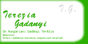 terezia gadanyi business card